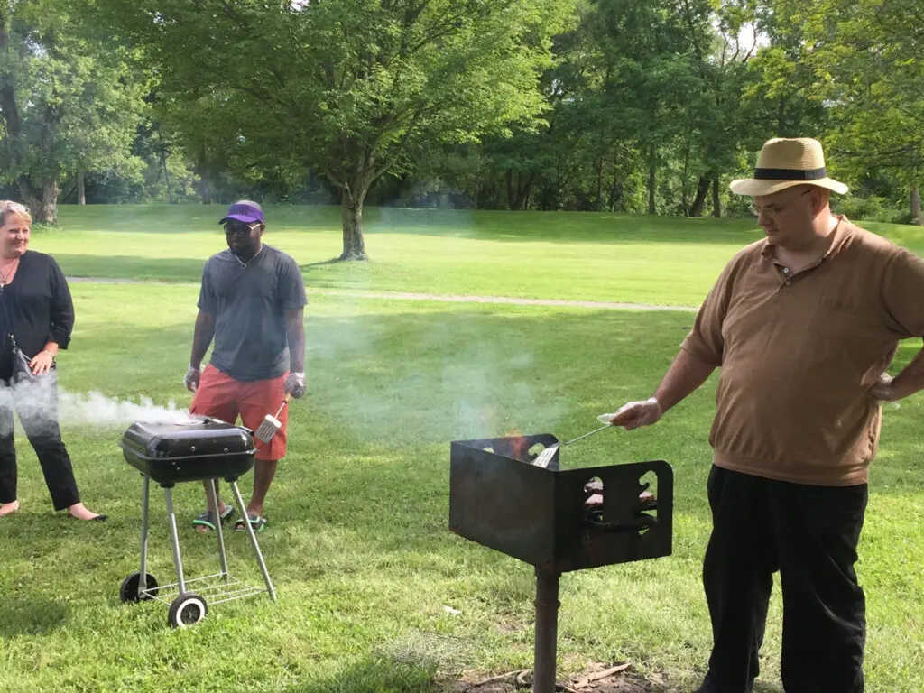 Grilling at the ILGR ADA picnic