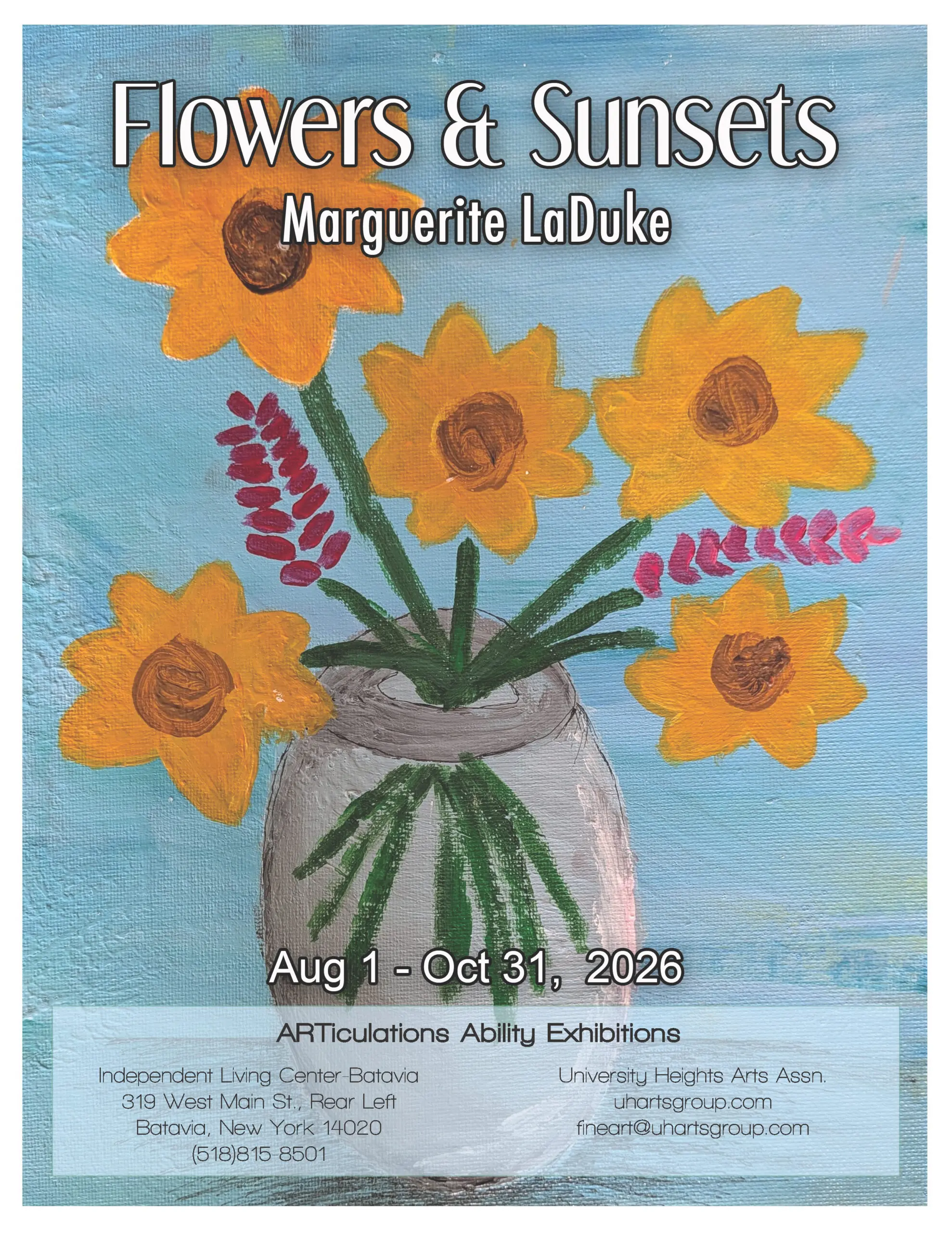 Floral Poster representing the work of artist Marguerite LaDuke
